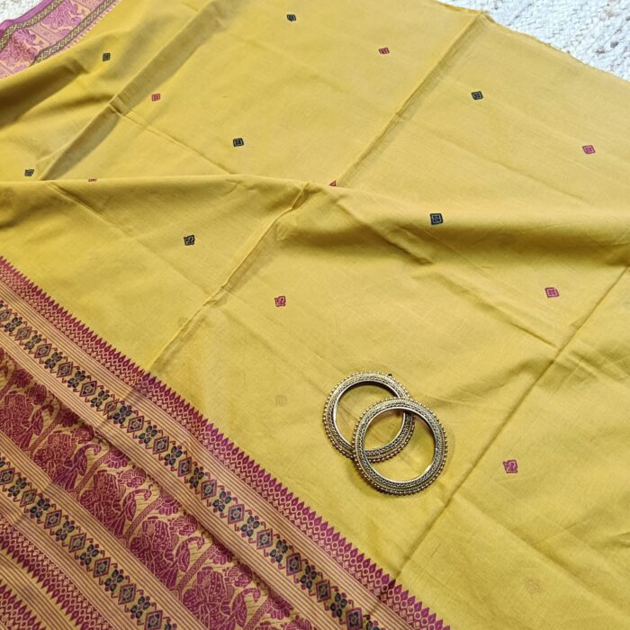 Premium Bluchuri Cotton Saree - Image 2