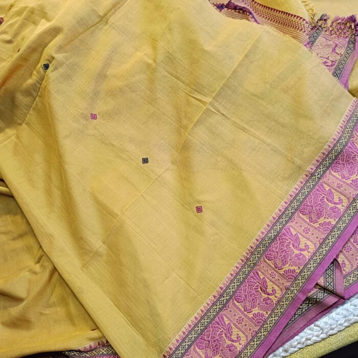 Premium Bluchuri Cotton Saree - Image 4