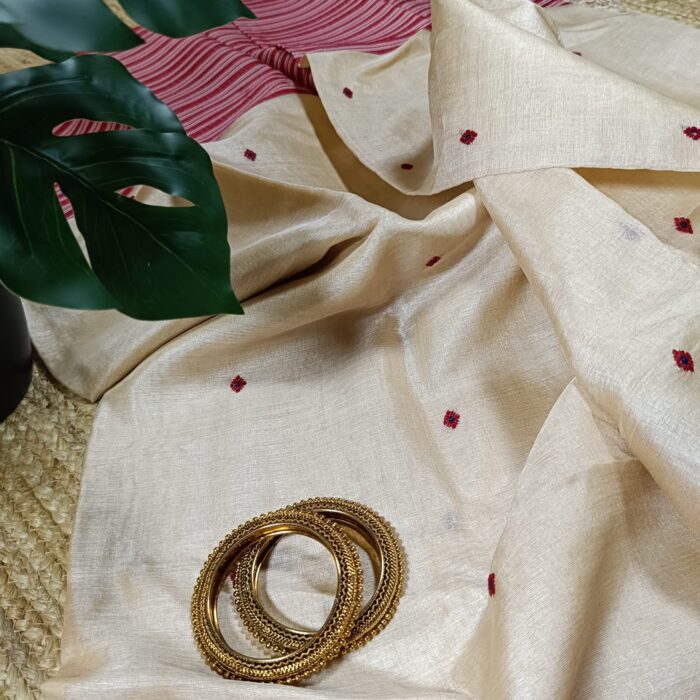 Premium Tussar Silk Saree (Adorned With Authentic Begumpuri Weaving) - Image 6