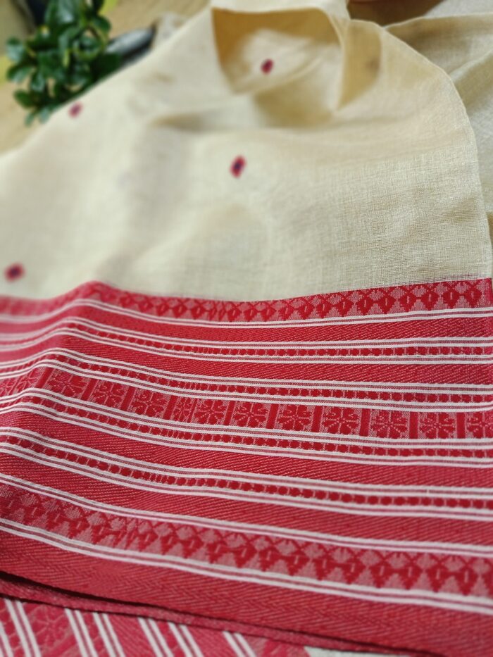 Premium Tussar Silk Saree (Adorned With Authentic Begumpuri Weaving) - Image 5