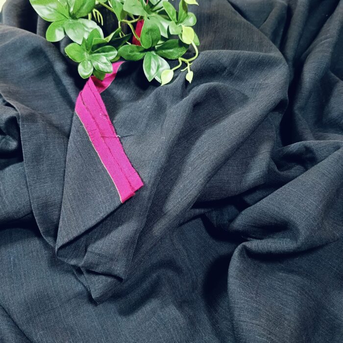Premium Quality Handwoven Cotton Black Saree - Image 6