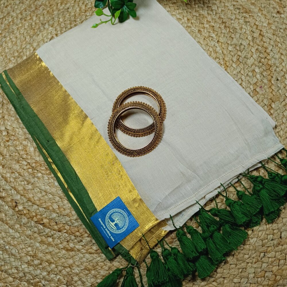 Bengal Handloom Mull Cotton Saree with Zari Border