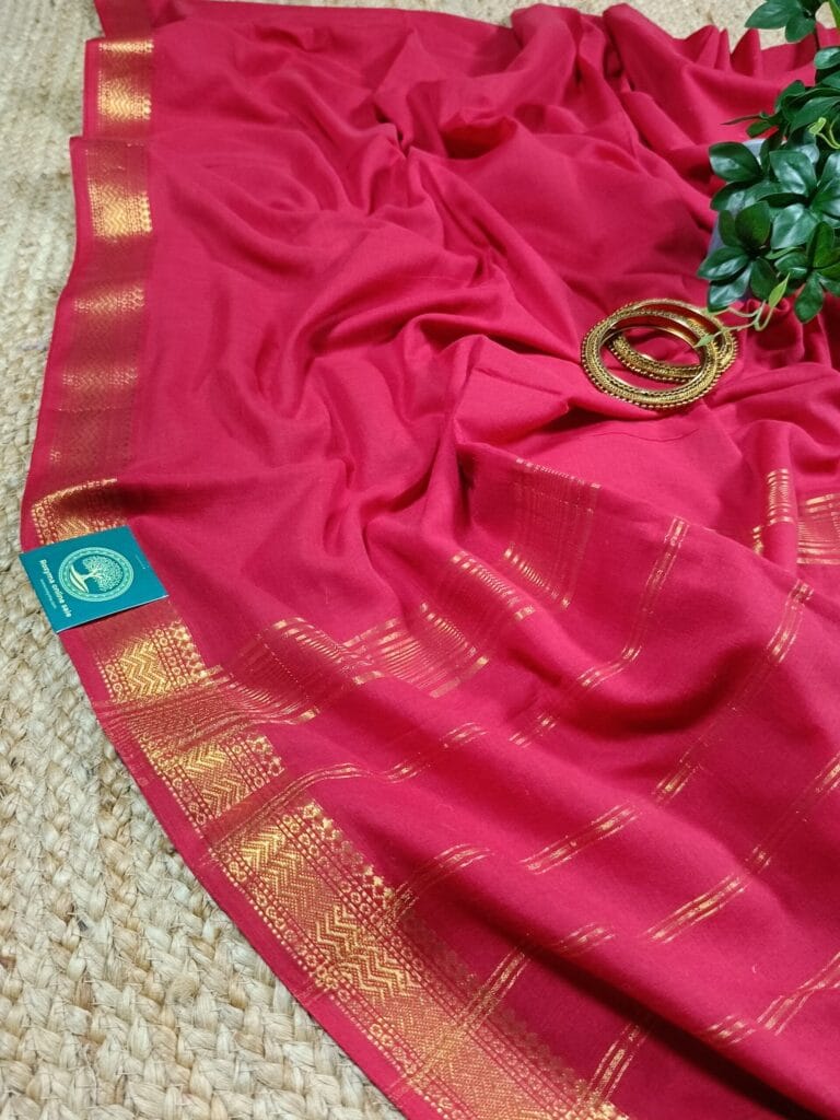 Pure Cotton Saree with zari border